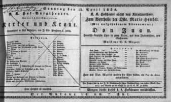 Theaterzettel (Oper und Burgtheater in Wien) 18340413 Seite: 1