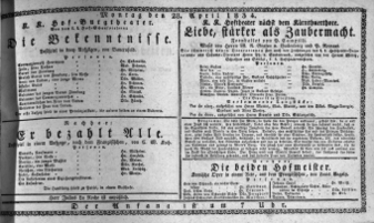 Theaterzettel (Oper und Burgtheater in Wien) 18340428 Seite: 1