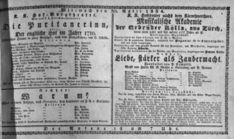 Theaterzettel (Oper und Burgtheater in Wien) 18340430 Seite: 1