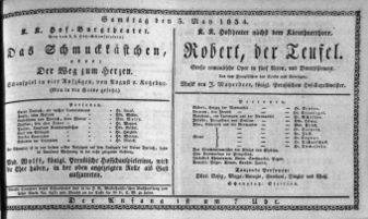 Theaterzettel (Oper und Burgtheater in Wien) 18340503 Seite: 1