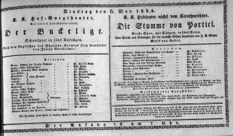 Theaterzettel (Oper und Burgtheater in Wien) 18340506 Seite: 1