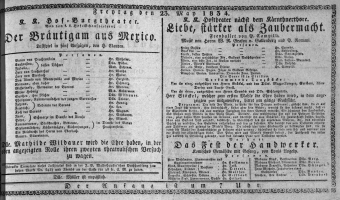 Theaterzettel (Oper und Burgtheater in Wien) 18340523 Seite: 1