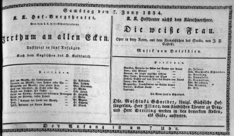 Theaterzettel (Oper und Burgtheater in Wien) 18340607 Seite: 2