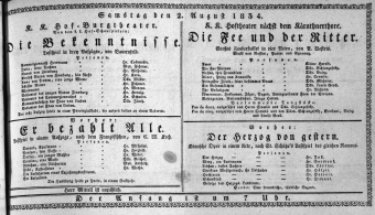 Theaterzettel (Oper und Burgtheater in Wien) 18340802 Seite: 1