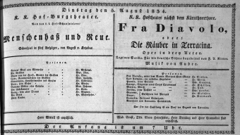Theaterzettel (Oper und Burgtheater in Wien) 18340805 Seite: 1