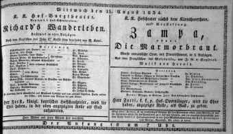 Theaterzettel (Oper und Burgtheater in Wien) 18340813 Seite: 1
