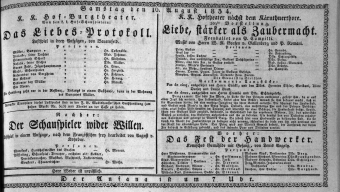 Theaterzettel (Oper und Burgtheater in Wien) 18340816 Seite: 1