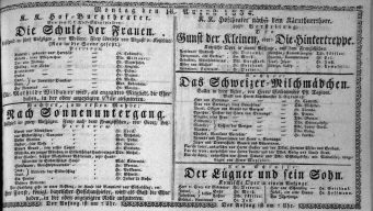 Theaterzettel (Oper und Burgtheater in Wien) 18340818 Seite: 1