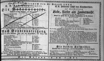 Theaterzettel (Oper und Burgtheater in Wien) 18340820 Seite: 1