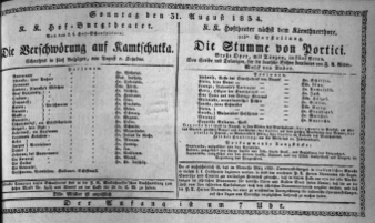 Theaterzettel (Oper und Burgtheater in Wien) 18340831 Seite: 1