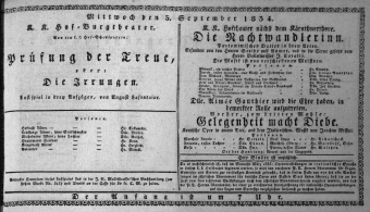 Theaterzettel (Oper und Burgtheater in Wien) 18340903 Seite: 1