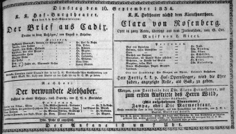 Theaterzettel (Oper und Burgtheater in Wien) 18340916 Seite: 1