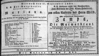 Theaterzettel (Oper und Burgtheater in Wien) 18340917 Seite: 1