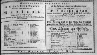Theaterzettel (Oper und Burgtheater in Wien) 18340921 Seite: 1