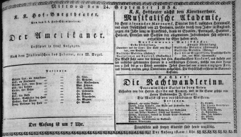 Theaterzettel (Oper und Burgtheater in Wien) 18340924 Seite: 1