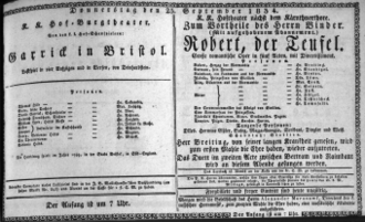 Theaterzettel (Oper und Burgtheater in Wien) 18340925 Seite: 1