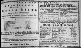 Theaterzettel (Oper und Burgtheater in Wien) 18340928 Seite: 1