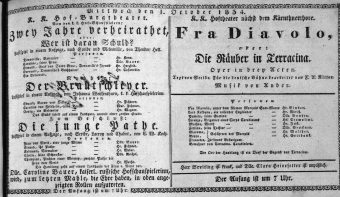 Theaterzettel (Oper und Burgtheater in Wien) 18341001 Seite: 1