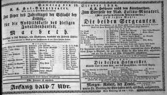 Theaterzettel (Oper und Burgtheater in Wien) 18341018 Seite: 1