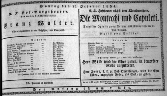 Theaterzettel (Oper und Burgtheater in Wien) 18341027 Seite: 1