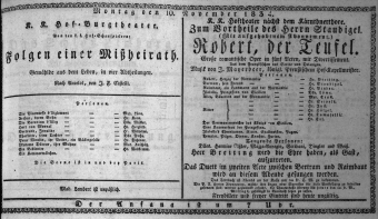 Theaterzettel (Oper und Burgtheater in Wien) 18341110 Seite: 1