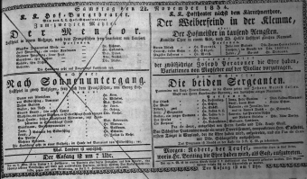 Theaterzettel (Oper und Burgtheater in Wien) 18341122 Seite: 1