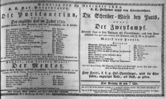 Theaterzettel (Oper und Burgtheater in Wien) 18341129 Seite: 1