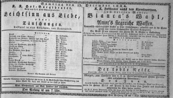 Theaterzettel (Oper und Burgtheater in Wien) 18341213 Seite: 1