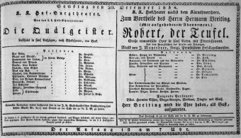 Theaterzettel (Oper und Burgtheater in Wien) 18341220 Seite: 1