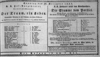 Theaterzettel (Oper und Burgtheater in Wien) 18341228 Seite: 1