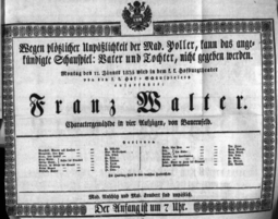 Theaterzettel (Oper und Burgtheater in Wien) 18350112 Seite: 1
