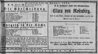 Theaterzettel (Oper und Burgtheater in Wien) 18350113 Seite: 1