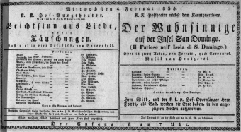 Theaterzettel (Oper und Burgtheater in Wien) 18350204 Seite: 1