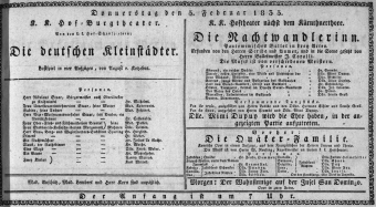 Theaterzettel (Oper und Burgtheater in Wien) 18350205 Seite: 1