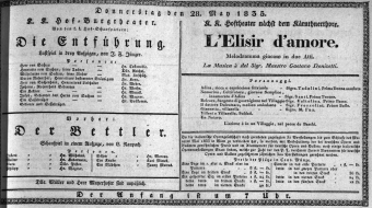 Theaterzettel (Oper und Burgtheater in Wien) 18350528 Seite: 1