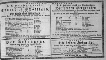 Theaterzettel (Oper und Burgtheater in Wien) 18350801 Seite: 1