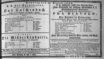Theaterzettel (Oper und Burgtheater in Wien) 18350829 Seite: 1