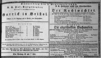 Theaterzettel (Oper und Burgtheater in Wien) 18350903 Seite: 1