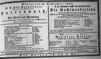Theaterzettel (Oper und Burgtheater in Wien) 18350921 Seite: 1
