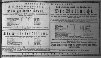 Theaterzettel (Oper und Burgtheater in Wien) 18351017 Seite: 1