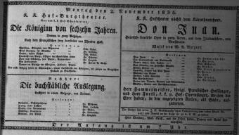 Theaterzettel (Oper und Burgtheater in Wien) 18351102 Seite: 1