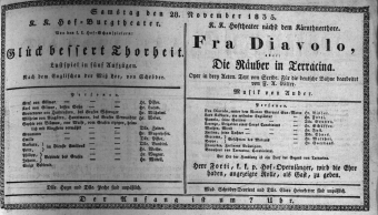 Theaterzettel (Oper und Burgtheater in Wien) 18351128 Seite: 1
