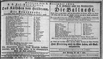 Theaterzettel (Oper und Burgtheater in Wien) 18351206 Seite: 1