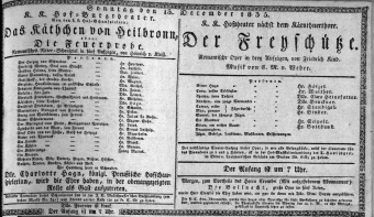 Theaterzettel (Oper und Burgtheater in Wien) 18351213 Seite: 1
