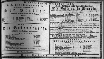 Theaterzettel (Oper und Burgtheater in Wien) 18351229 Seite: 1