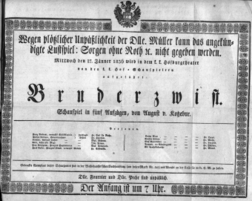 Theaterzettel (Oper und Burgtheater in Wien) 18360127 Seite: 1
