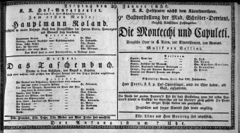 Theaterzettel (Oper und Burgtheater in Wien) 18360129 Seite: 1