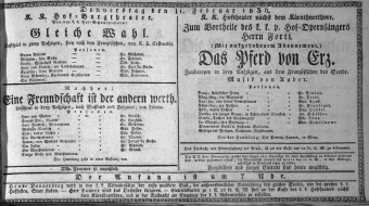Theaterzettel (Oper und Burgtheater in Wien) 18360211 Seite: 1