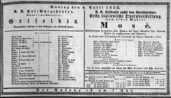 Theaterzettel (Oper und Burgtheater in Wien) 18360404 Seite: 1