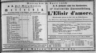 Theaterzettel (Oper und Burgtheater in Wien) 18360418 Seite: 1